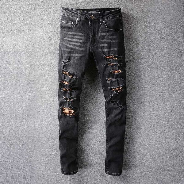 men's jeans amirs designer fashion pants cool stylish leisure ripped brand casual hip hop high street worn washed ink color painting sl, Blue
men's jeans amirs designer fashion pants cool stylish leisure ripped brand casual hip hop high street worn washed ink color painting sl, Blue