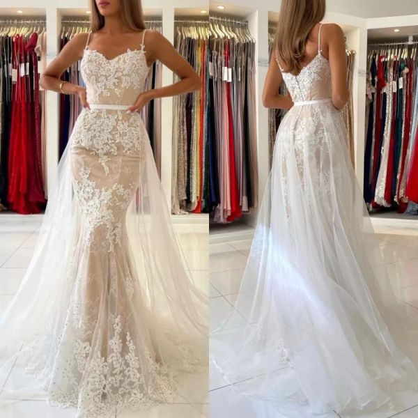 2023 overskirt prom dresses mermaid lace applique spaghetti straps floor length custom made ruched evening party gowns vestidos formal occas, Black
2023 overskirt prom dresses mermaid lace applique spaghetti straps floor length custom made ruched evening party gowns vestidos formal occas, Black