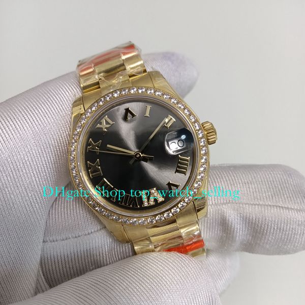 904l steel automatic watches with box for ladies 31mm 18k yellow gold sapphire glass roman dial diamond bezel bracelet cal.2836 movement wom, Slivery;golden
904l steel automatic watches with box for ladies 31mm 18k yellow gold sapphire glass roman dial diamond bezel bracelet cal.2836 movement wom, Slivery;golden
