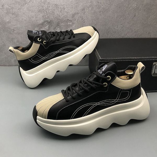 european designer thick bottom party shoes spring fashion breathable casual sneakers round toe dress wedding business driving walking loafer, Black
european designer thick bottom party shoes spring fashion breathable casual sneakers round toe dress wedding business driving walking loafer, Black