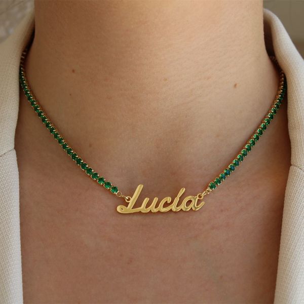 pendant necklaces fashion custom name necklace personlized letters zircon chain glittering stainless steel choker jewelry for women 230214, Silver
pendant necklaces fashion custom name necklace personlized letters zircon chain glittering stainless steel choker jewelry for women 230214, Silver