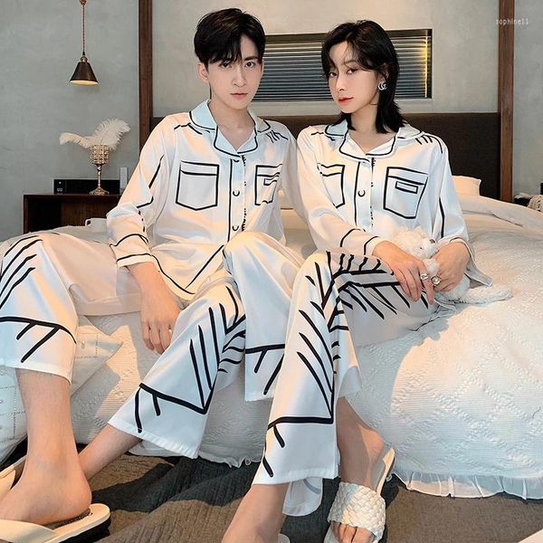 Home Clothing Faux Silk Women Print Pama Set 2pcs Satin Ladies Pijama Suit with Trousers Sleepwear Female for Lover
Home Clothing Faux Silk Women Print Pama Set 2pcs Satin Ladies Pijama Suit with Trousers Sleepwear Female for Lover