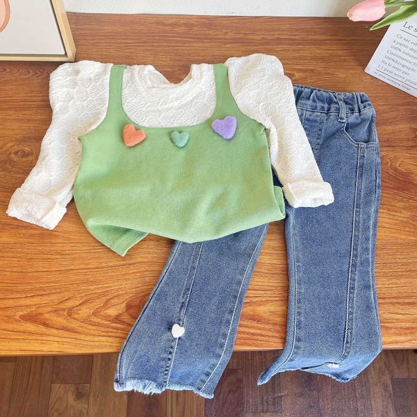 sets lzh spring girl outfits cute long sleeve suit kids clothes girls denim flare pants pcs set for children clothing, White
sets lzh spring girl outfits cute long sleeve suit kids clothes girls denim flare pants pcs set for children clothing, White