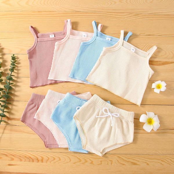 sets baby girls clothes set pcs summer outfits suit sling plain color ribbed camisole high waist bowknot shorts infant clothing, White
sets baby girls clothes set pcs summer outfits suit sling plain color ribbed camisole high waist bowknot shorts infant clothing, White