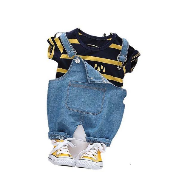 clothing sets chil1en's suit men's and women's chil1en's round neck striped short-sleeved jeans suspenders summer baby b, White
clothing sets chil1en's suit men's and women's chil1en's round neck striped short-sleeved jeans suspenders summer baby b, White