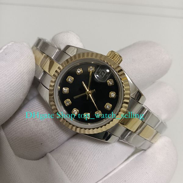 12 style ladies automatic watches with box for women's 26mm 18k gold steel black diamond dial asia 2813 movement mechanical women wrist, Slivery;golden
12 style ladies automatic watches with box for women's 26mm 18k gold steel black diamond dial asia 2813 movement mechanical women wrist, Slivery;golden