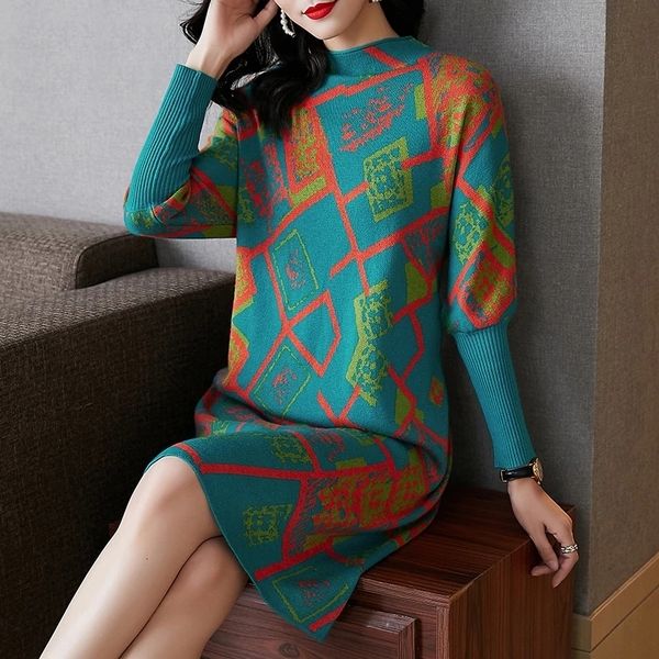 casual dresses autumn print vintage turtleneck wool sweater dresses winter casual 3xl plus size knitting sweaters elegant women vestidos 230, Black;gray
casual dresses autumn print vintage turtleneck wool sweater dresses winter casual 3xl plus size knitting sweaters elegant women vestidos 230, Black;gray
