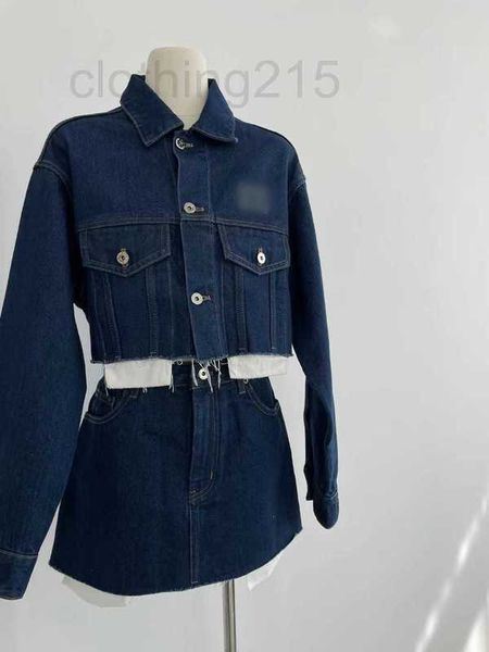 two piece dress designer early autumn new letter embroidery short long sleeve denim coat women zvvm, White
two piece dress designer early autumn new letter embroidery short long sleeve denim coat women zvvm, White