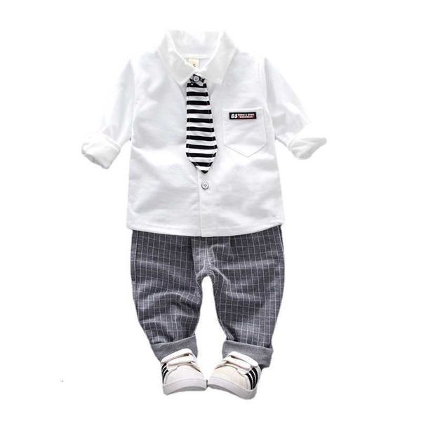 clothing sets grapefruit bear brand chil1en's suit boys' long sleeve shirt spring and autumn stripe tie plaid pants solid, White
clothing sets grapefruit bear brand chil1en's suit boys' long sleeve shirt spring and autumn stripe tie plaid pants solid, White