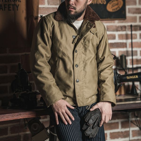 men's jackets bronson submarine n1 deck jacket plain version winter heavy duty wool lined coat 230213, Black;brown
men's jackets bronson submarine n1 deck jacket plain version winter heavy duty wool lined coat 230213, Black;brown