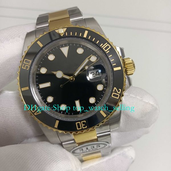 2 style 904l steel automatic watches for mens 40mm ceramic luminous black dial 18k twotone gold bracelet mechanical cal.3135 clean wristwatc, Slivery;black
2 style 904l steel automatic watches for mens 40mm ceramic luminous black dial 18k twotone gold bracelet mechanical cal.3135 clean wristwatc, Slivery;black