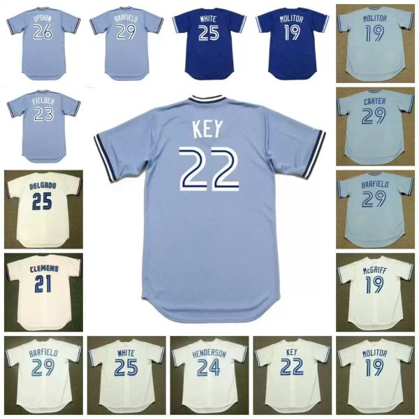 toronto vintage baseball jersey 19 fred mcgriff 1990 molitor 21 roger clemens 1997 22 jimmy key 1987 fielder henderson delgado white upshaw, Blue;black
toronto vintage baseball jersey 19 fred mcgriff 1990 molitor 21 roger clemens 1997 22 jimmy key 1987 fielder henderson delgado white upshaw, Blue;black