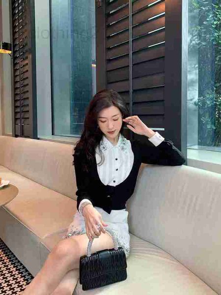 women's blouses & shirts designer spring and summer new refined heavy industry blue crystal polo contrast long sleeve shirt t7xo, White
women's blouses & shirts designer spring and summer new refined heavy industry blue crystal polo contrast long sleeve shirt t7xo, White