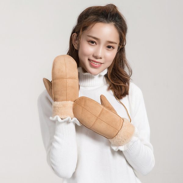 set fashion solid winter gloves women men warm suede inside coral fleece thick mittens for women female hanging rope gants, Black;white
set fashion solid winter gloves women men warm suede inside coral fleece thick mittens for women female hanging rope gants, Black;white