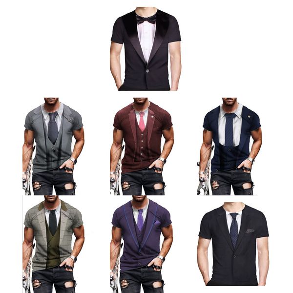 mens funny fake suit tuxedo 3d printed round neck short sleeve tee t-shirt, White;black
mens funny fake suit tuxedo 3d printed round neck short sleeve tee t-shirt, White;black