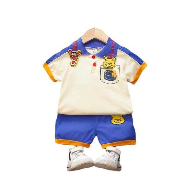 clothing sets chil1en's wear chil1en's suit boys and girls tigger cartoon bear lapel color matching short sleeve shorts baby two-p, White
clothing sets chil1en's wear chil1en's suit boys and girls tigger cartoon bear lapel color matching short sleeve shorts baby two-p, White