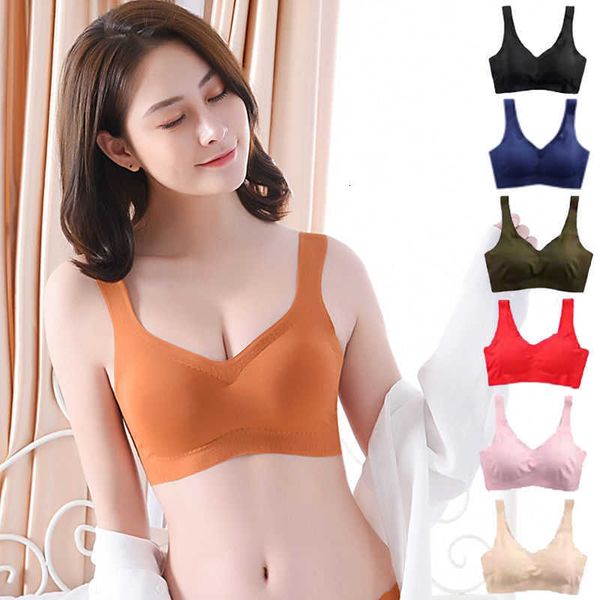 bra set lingerie traceless breathable women's underwear without steel ring one-piece gathering with elastic upper support sports sleep, Red;black
bra set lingerie traceless breathable women's underwear without steel ring one-piece gathering with elastic upper support sports sleep, Red;black