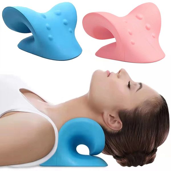 

massaging neck pillowws shoulder stretcher relaxer cervical chiropractic traction device pillow for pain relief spine alignment massager 230