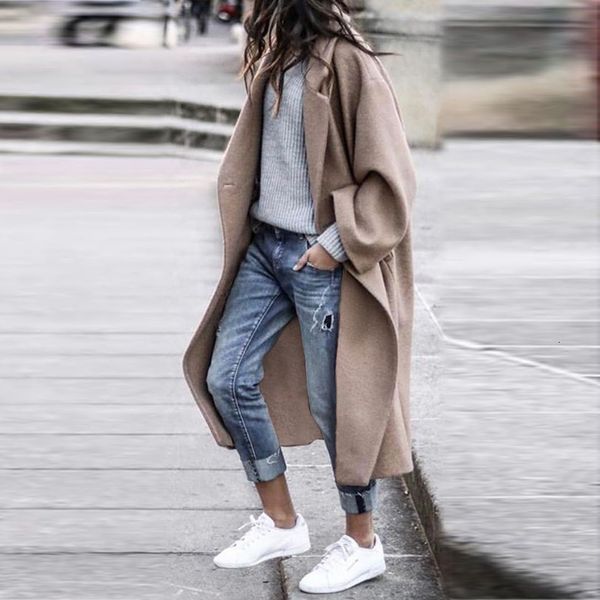 womens trench coats winter solid women jacket warm long coat thick woolen blends female streetwear 230214, Tan;black
womens trench coats winter solid women jacket warm long coat thick woolen blends female streetwear 230214, Tan;black