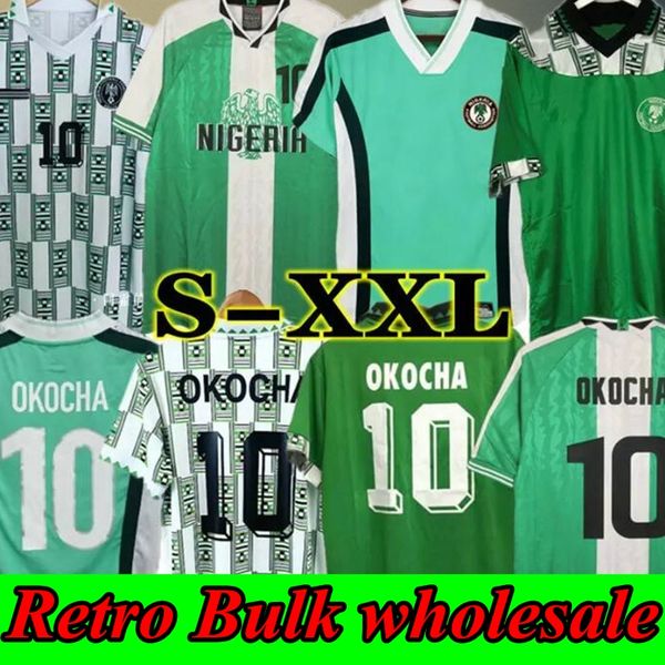 okocha nigeria retro 1994 home away soccer jerseys kanu finidi nwogu futbol kit vintage football jersey classic shirt 1996 1998, Black
okocha nigeria retro 1994 home away soccer jerseys kanu finidi nwogu futbol kit vintage football jersey classic shirt 1996 1998, Black