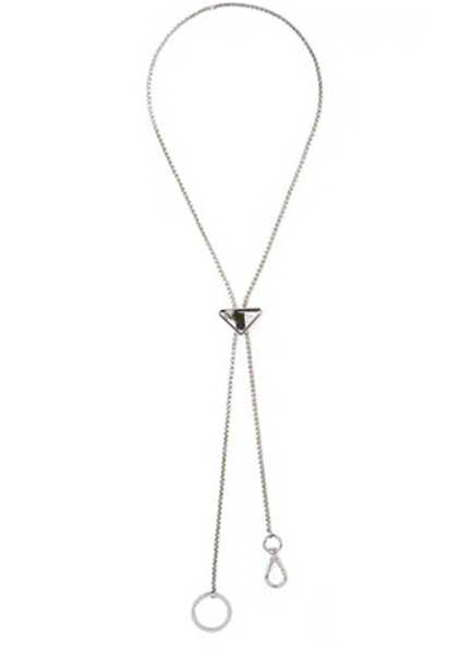 new inverted triangle logo keychain necklace fashion brand t-shirt chain personalized hip hop sweater chain, Black
new inverted triangle logo keychain necklace fashion brand t-shirt chain personalized hip hop sweater chain, Black