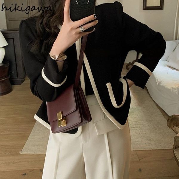 womens jackets temperament ladies for women oneck long sleeve pocket outwear ropa mujer black vintage elegant korean coat 230214, Black;brown
womens jackets temperament ladies for women oneck long sleeve pocket outwear ropa mujer black vintage elegant korean coat 230214, Black;brown