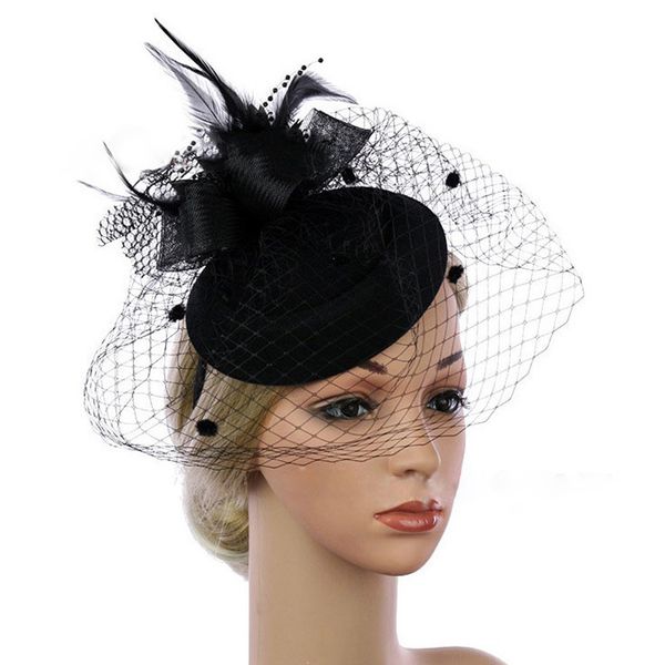 headpieces black retro tulle church wedding party bridal hat veil fascinators women prom evening formal hat cap, Silver
headpieces black retro tulle church wedding party bridal hat veil fascinators women prom evening formal hat cap, Silver
