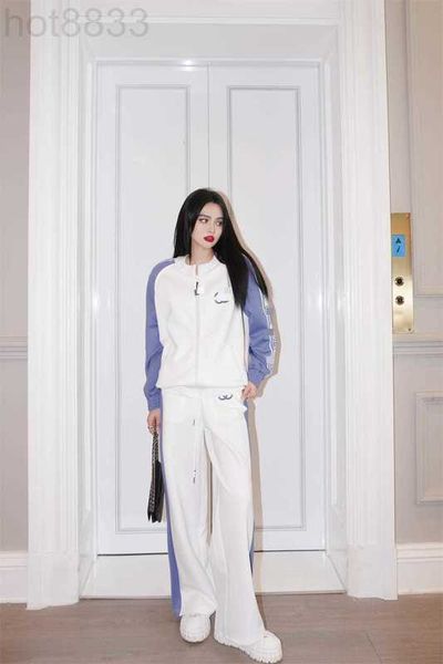 women's two piece pants designer antique leisure sports set contrast panel embroidery 23 early spring new extended 1ww8, White
women's two piece pants designer antique leisure sports set contrast panel embroidery 23 early spring new extended 1ww8, White