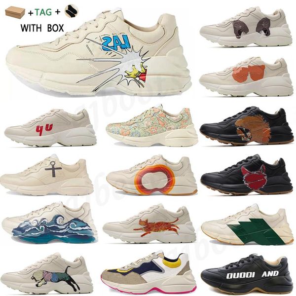 with box designer sneakers ggity shoes rhyton vintage leather sneakers men designer shoes womens casual ladies classic white thick sole t zk, Black
with box designer sneakers ggity shoes rhyton vintage leather sneakers men designer shoes womens casual ladies classic white thick sole t zk, Black