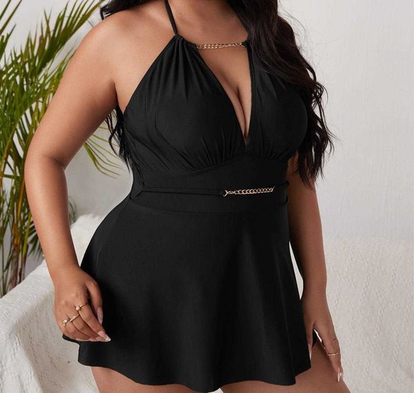 large size plus sized one piece swimsuit solid color push up skirt loose beach, White;black
large size plus sized one piece swimsuit solid color push up skirt loose beach, White;black