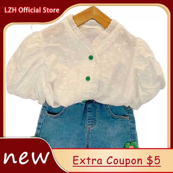 lzh children's clothing sets for summer short sleeve jeans pcs outfit baby girls clothes fashion kids suit, White
lzh children's clothing sets for summer short sleeve jeans pcs outfit baby girls clothes fashion kids suit, White