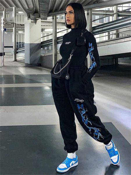 women s pants s retro streetwear lightning loose sweatpant casual joggers baggy high waist harajuku 230213, Black;white
women s pants s retro streetwear lightning loose sweatpant casual joggers baggy high waist harajuku 230213, Black;white