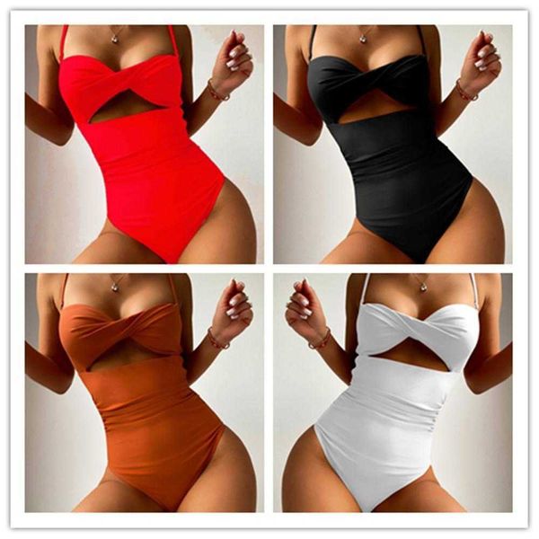 one piece swimsuit womens solid color twist bag conservative swimwear tight, White;black
one piece swimsuit womens solid color twist bag conservative swimwear tight, White;black