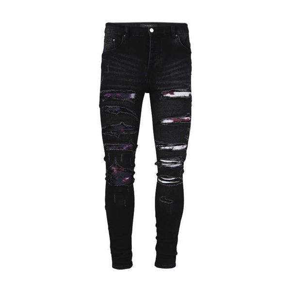 men's jeans amirs designer fashion pants cool stylish leisure ripped brand casual hip hop high street worn wash ink slim fit hole men h, Blue
men's jeans amirs designer fashion pants cool stylish leisure ripped brand casual hip hop high street worn wash ink slim fit hole men h, Blue