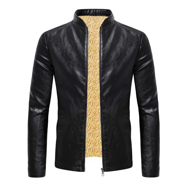 men's jackets winter fleece leather jacket men pu faux warm suede fashion stand collar casual solid motorcycle leather jackets coat men, Black;brown
men's jackets winter fleece leather jacket men pu faux warm suede fashion stand collar casual solid motorcycle leather jackets coat men, Black;brown