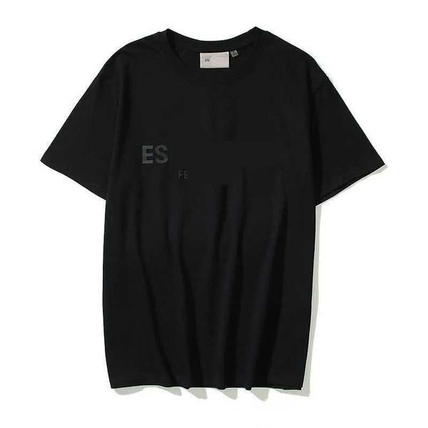 men's - designer ess mens shirts chest letter laminated print tide short sleeve fog high street loose oversize casual pure tees for men, White;black
men's - designer ess mens shirts chest letter laminated print tide short sleeve fog high street loose oversize casual pure tees for men, White;black