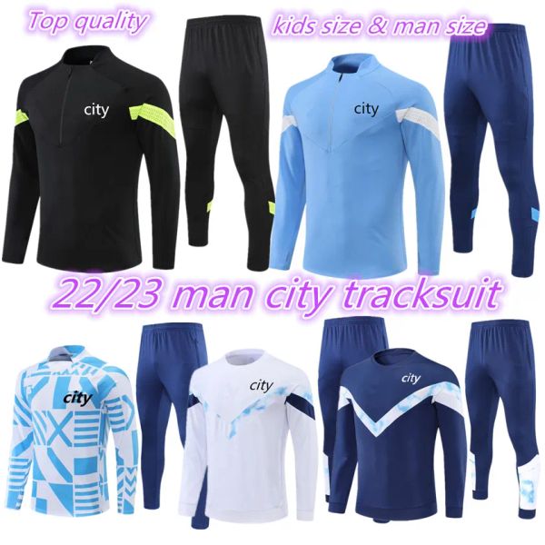 2022 2023 man city kids tracksuit training suit half zipper 22 23 grealish sterling bruyne long sleeve man sportswear football boys su, Black
2022 2023 man city kids tracksuit training suit half zipper 22 23 grealish sterling bruyne long sleeve man sportswear football boys su, Black