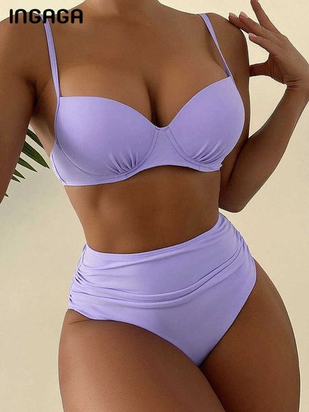 women's swimwear ingaga push up bikinis high waist swimwear women 2023 new woman swimwear summer beachwear solid bathing suits ruched j, White;black
women's swimwear ingaga push up bikinis high waist swimwear women 2023 new woman swimwear summer beachwear solid bathing suits ruched j, White;black