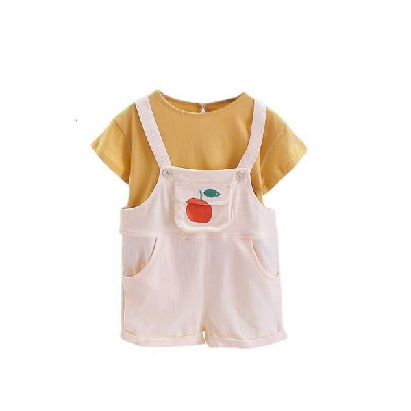 clothing sets grapefruit bear brand chil1en's wear girls' solid tee shirt short sleeve orange pocket strap pants summer breathable, White
clothing sets grapefruit bear brand chil1en's wear girls' solid tee shirt short sleeve orange pocket strap pants summer breathable, White