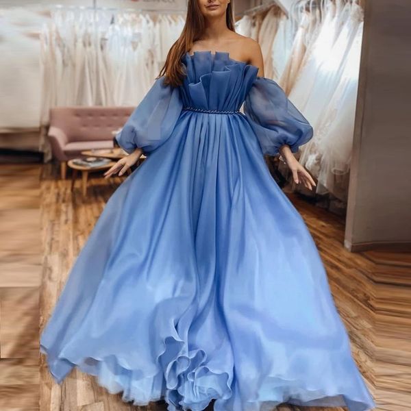blue long sleeves strapless prom dresses 2023 spring new ruffles organza a line graduation evening party dress vestidos de gala, Black;red
blue long sleeves strapless prom dresses 2023 spring new ruffles organza a line graduation evening party dress vestidos de gala, Black;red