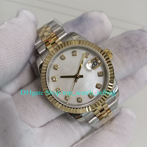 7 model 904l steel 18k yellow gold watches for women 31mm mop diamond dial fluted bezel sapphire glass cal.2836 movement automatic ladies wa, Slivery;golden
7 model 904l steel 18k yellow gold watches for women 31mm mop diamond dial fluted bezel sapphire glass cal.2836 movement automatic ladies wa, Slivery;golden