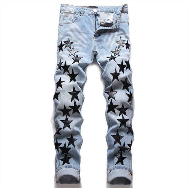 men's jeans amirs designer fashion pants cool stylish leisure ripped brand style punk blue hole slim elastic embroidery five star 3321
men's jeans amirs designer fashion pants cool stylish leisure ripped brand style punk blue hole slim elastic embroidery five star 3321