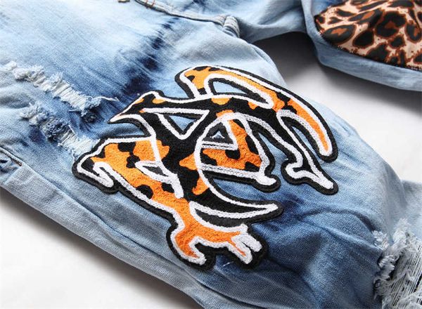 men's jeans amirs designer fashion pants cool stylish leisure ripped brand punk band singer stitching winter non-mainstream trousers sl, Blue
men's jeans amirs designer fashion pants cool stylish leisure ripped brand punk band singer stitching winter non-mainstream trousers sl, Blue