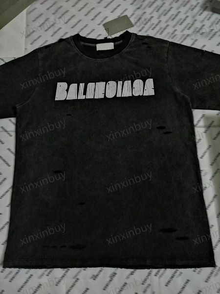 xinxinbuy men designer tee t shirt 23ss paris destroyed letters pattern print short sleeve cotton women white black gray xs-l, Black;brown
xinxinbuy men designer tee t shirt 23ss paris destroyed letters pattern print short sleeve cotton women white black gray xs-l, Black;brown