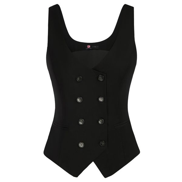 womens vests kk women double breasted vintag vest vneck uback handkerchief hem waistcoat regular fitted fashion dressy suit with pockets a3, Black;white
womens vests kk women double breasted vintag vest vneck uback handkerchief hem waistcoat regular fitted fashion dressy suit with pockets a3, Black;white