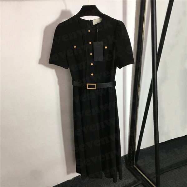 womens designer shirts dresses with letter leather belt summer fashion long skirts casual dress for vacation, Black;gray
womens designer shirts dresses with letter leather belt summer fashion long skirts casual dress for vacation, Black;gray