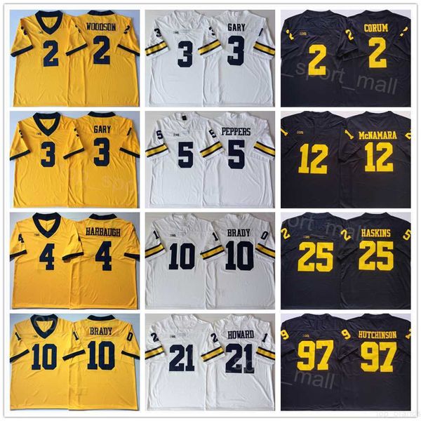 ncaa michigan wolverines college 4 jim harbaugh jersey football 2 charles woodson 5 jabrill peppers 10 tom brady 21 desmond howard 12 cade m, Black
ncaa michigan wolverines college 4 jim harbaugh jersey football 2 charles woodson 5 jabrill peppers 10 tom brady 21 desmond howard 12 cade m, Black