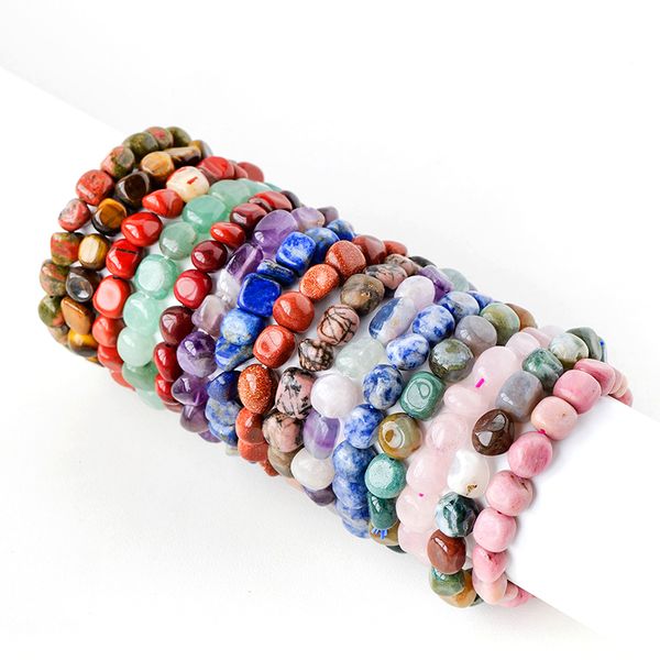natural crystal stone bracelets irregular gemstone beaded bracelet women's fashion accessories, Black
natural crystal stone bracelets irregular gemstone beaded bracelet women's fashion accessories, Black
