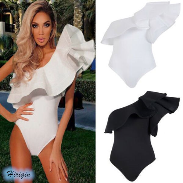 womens jumpsuits rompers summer solid ruffles one shoulder leotard 230214, Black;white
womens jumpsuits rompers summer solid ruffles one shoulder leotard 230214, Black;white