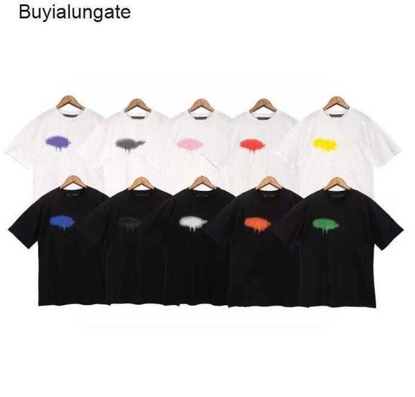 mens womens designers palms t shirts for man s summer luxurys big letter tshirts clothing polos apparel sleeved tshirt cotton tees ee3k, White;black